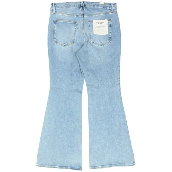 NWT GOOD AMERICAN Good Legs Flare Mid Rise Jeans INDIGO390 | Size 15 - Picture 5 of 12
